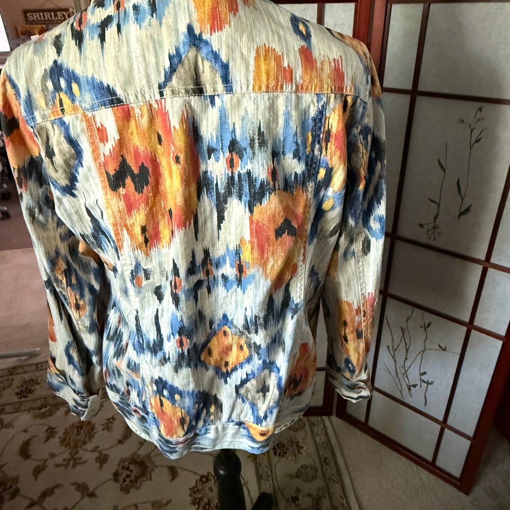 Chico's Multicolor Abstract Jacket - Picture 3 of 8